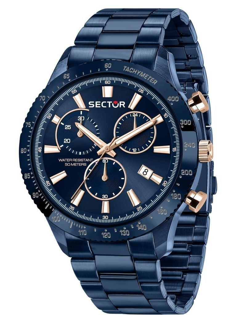 Sector 270 Chronograph Rostfritt stål Blå Urtavla Quartz R3273778004 Herrklocka