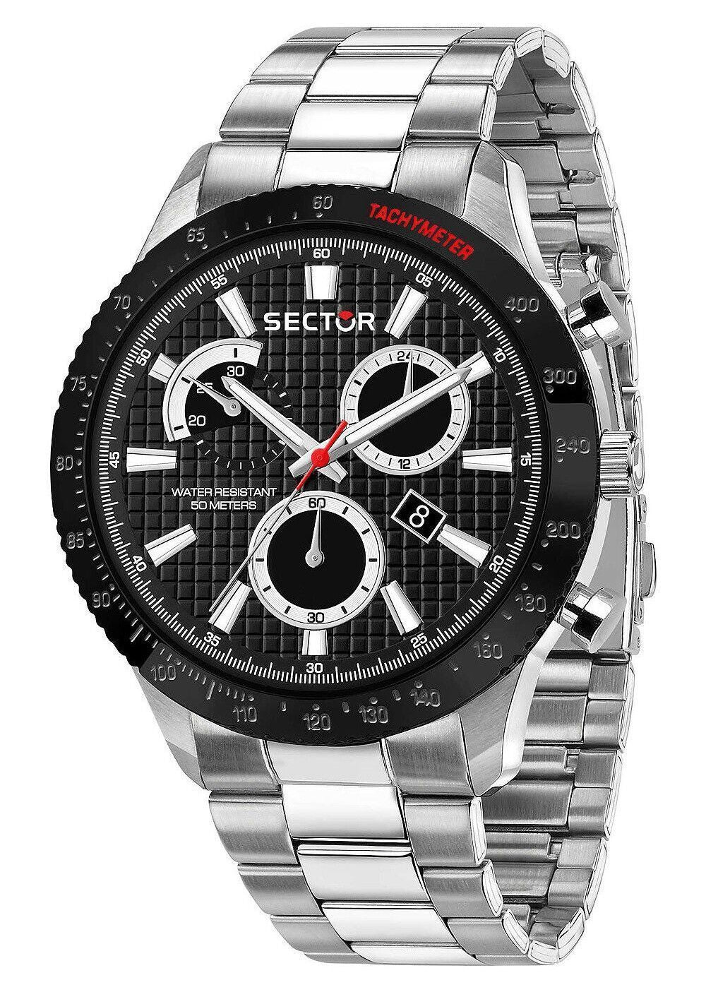 Sector 270 Chronograph Rostfritt stål Svart Urtavla Quartz R3273778002 Herrklocka
