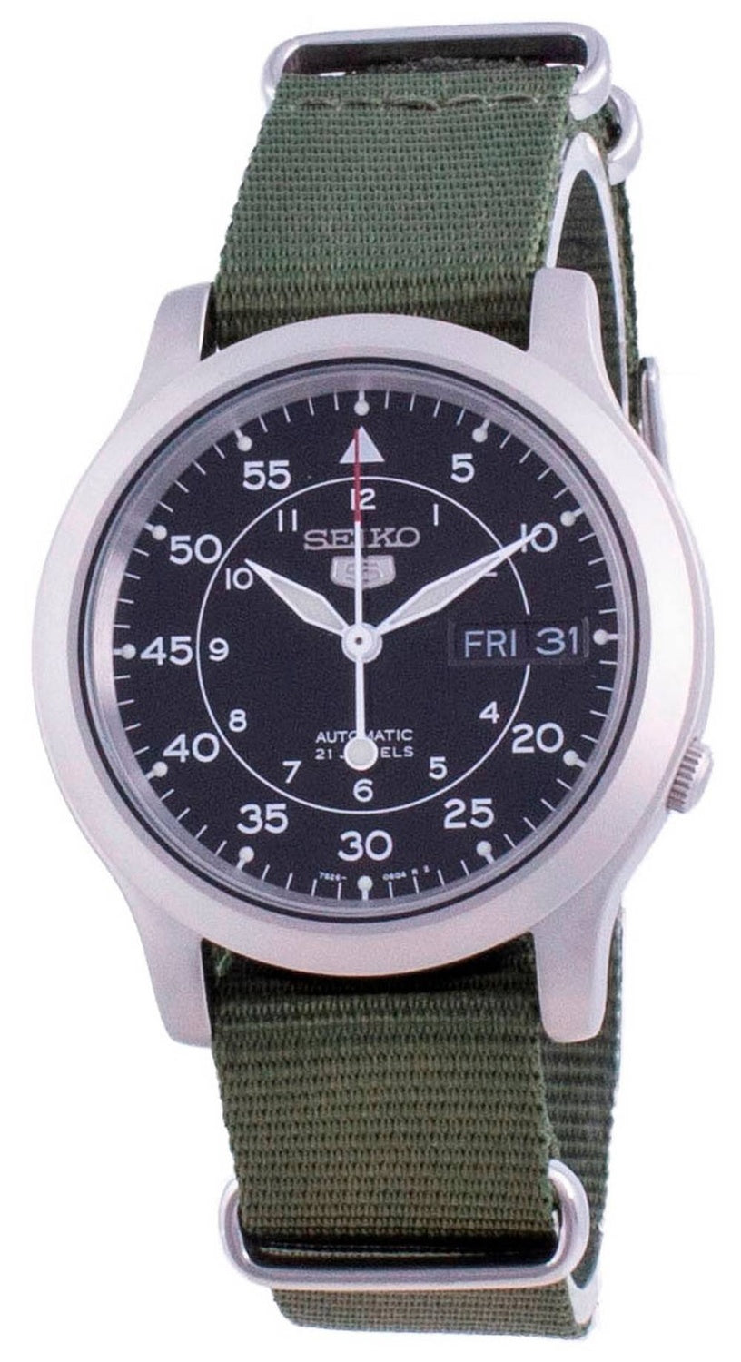 Seiko 5 Military SNK809K2-var-NATOS12 herrklocka med automatisk nylonrem