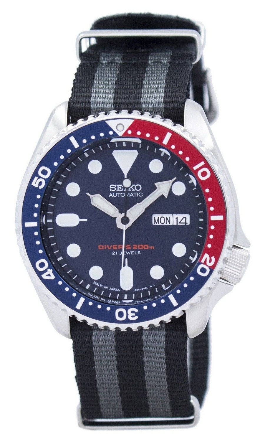 Seiko Automatic Diver's NATO Strap 200M SKX009J1-var-NATO1 herrklocka
