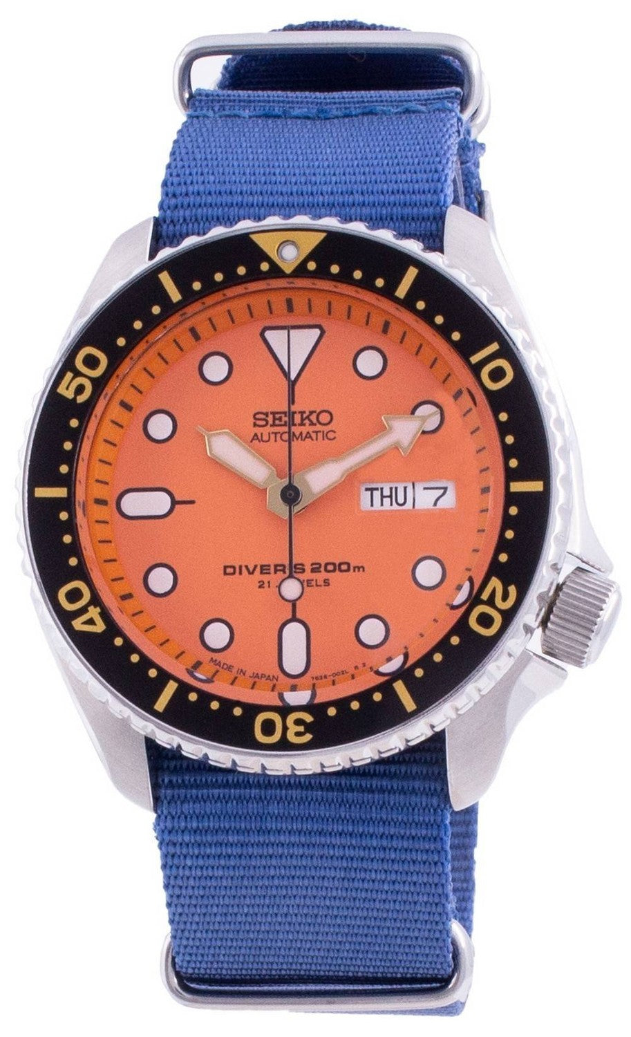Seiko Automatic Diver's SKX011J1-var-NATO8 200M Japan-tillverkad herrklocka