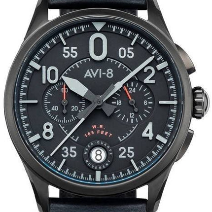 AVI-8 Spitfire Lock Chronograph Slate Black Quartz AV-4089-03 Herrklocka