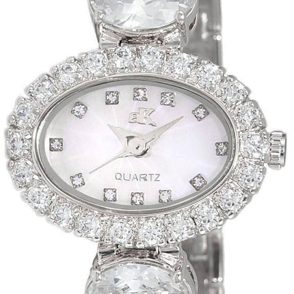 Adee Kaye Fancy Collection Kristallaccenter Pärlemorskiva Quartz AK2730-S Damklocka