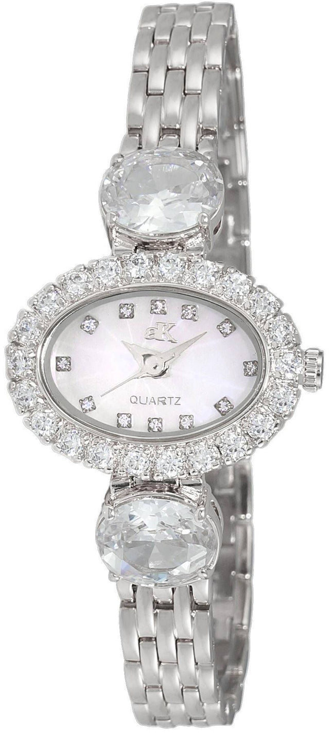 Adee Kaye Fancy Collection Kristallaccenter Pärlemorskiva Quartz AK2730-S Damklocka
