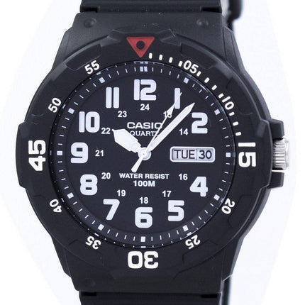 Casio Quartz Analog 100M svart hartsrem MRW-200H-1BVDF MRW200H-1BVDF herrklocka