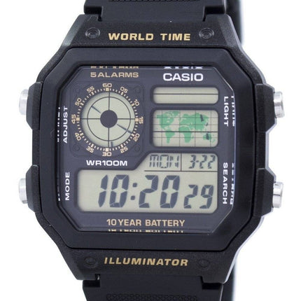 Casio Youth Series Digital World Time AE-1200WH-1BVDF AE-1200WH-1BV herrklocka
