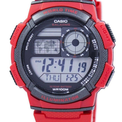 Casio Youth World Time Alarm Världskarta AE-1000W-4AV AE1000W-4AV herrklocka
