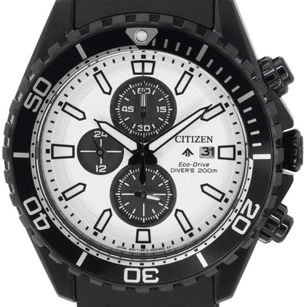 Citizen Promaster Marine Eco-Drive Chronograph White Dial Diver's CA0825-05A 200M herrklocka