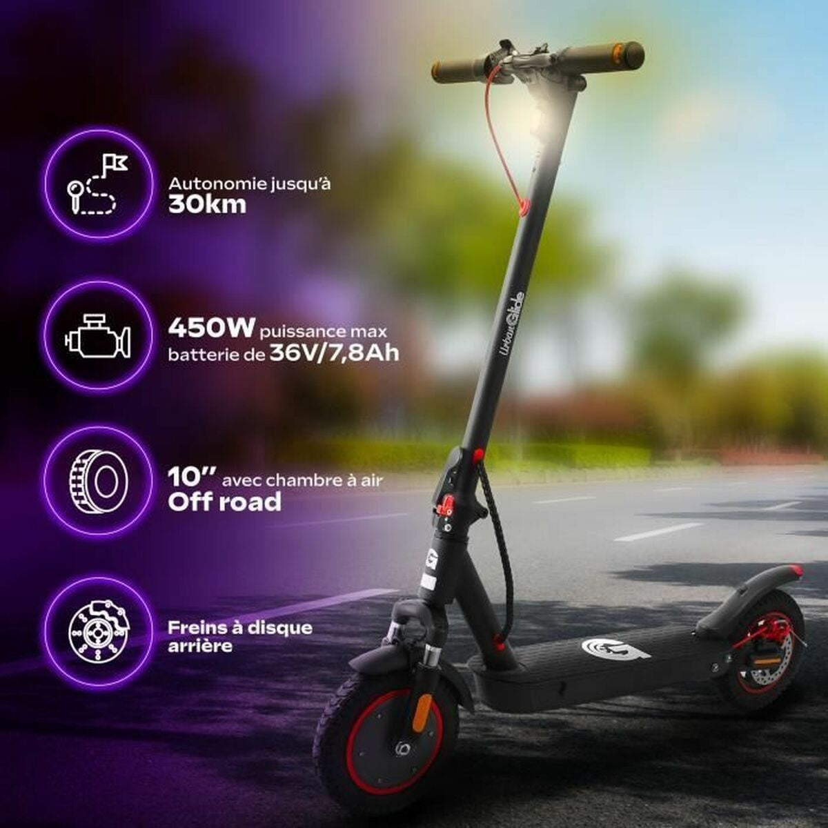 Elskoter Urbanglide 100 MAX Svart 350 W 25 km/h
