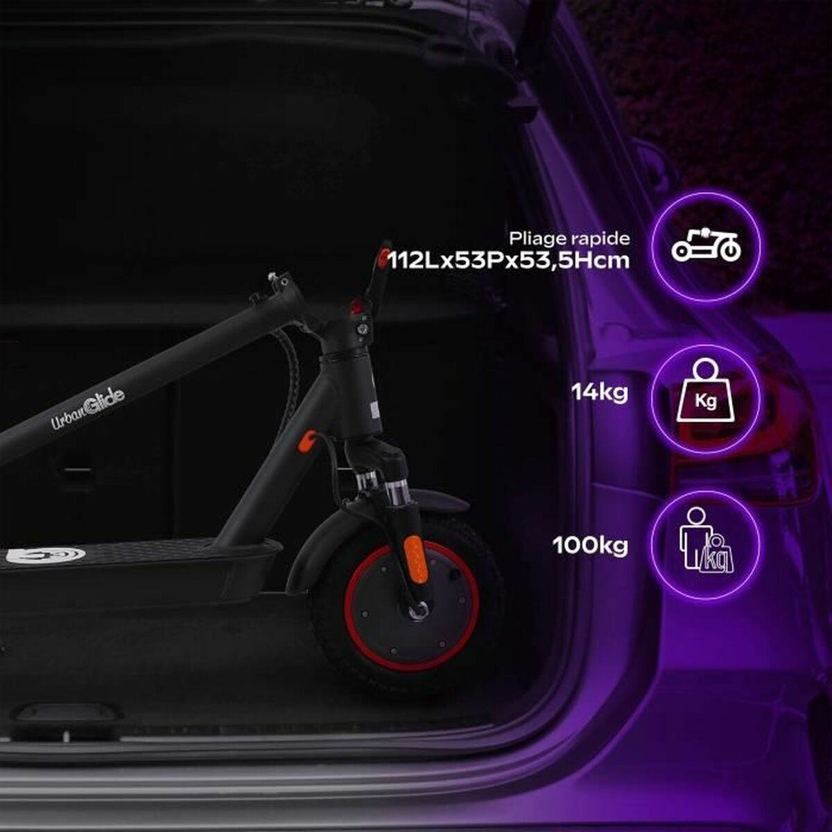 Elskoter Urbanglide 100 MAX Svart 350 W 25 km/h