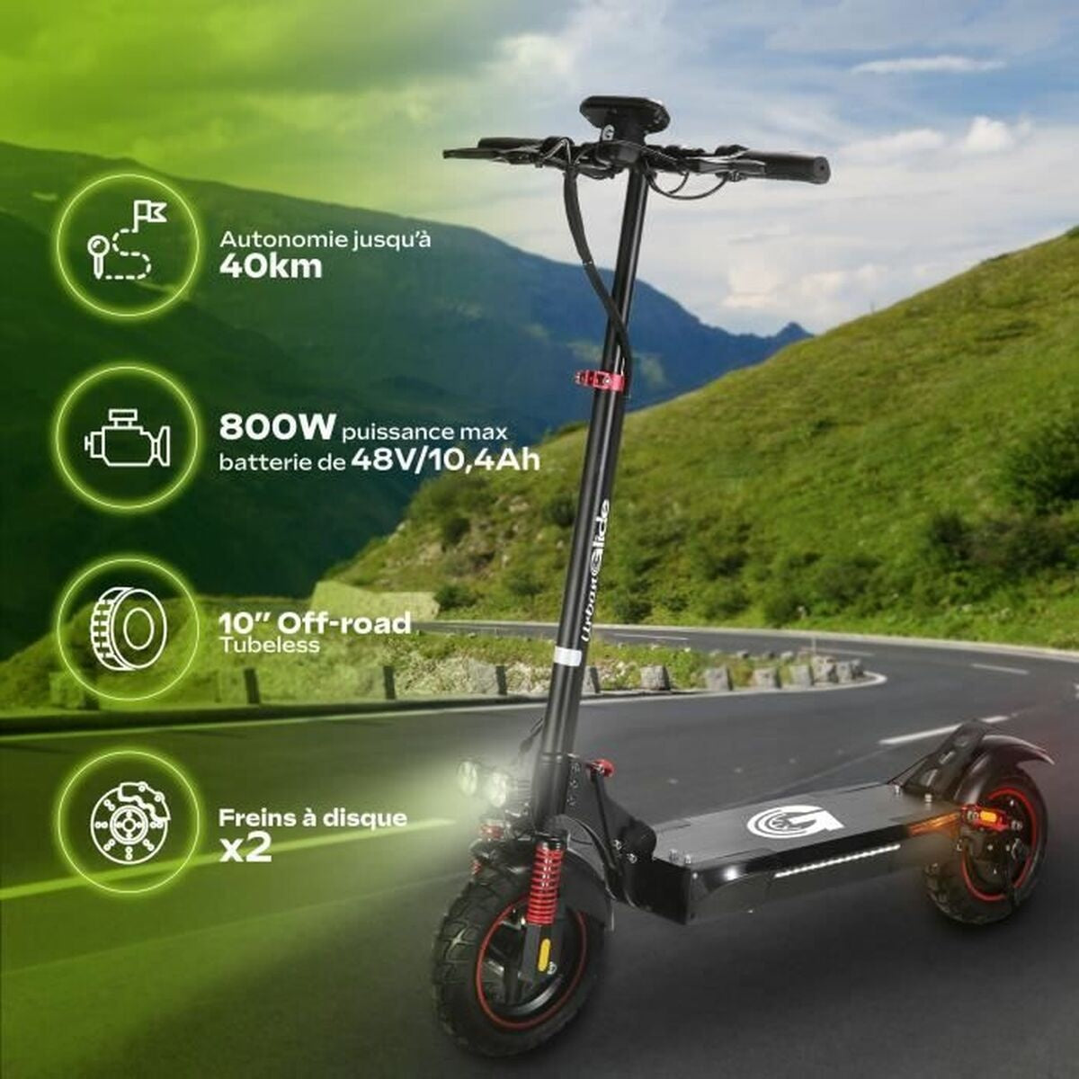 Elskoter Urbanglide ECROSS PRO LITE 2 Svart 25 km/h