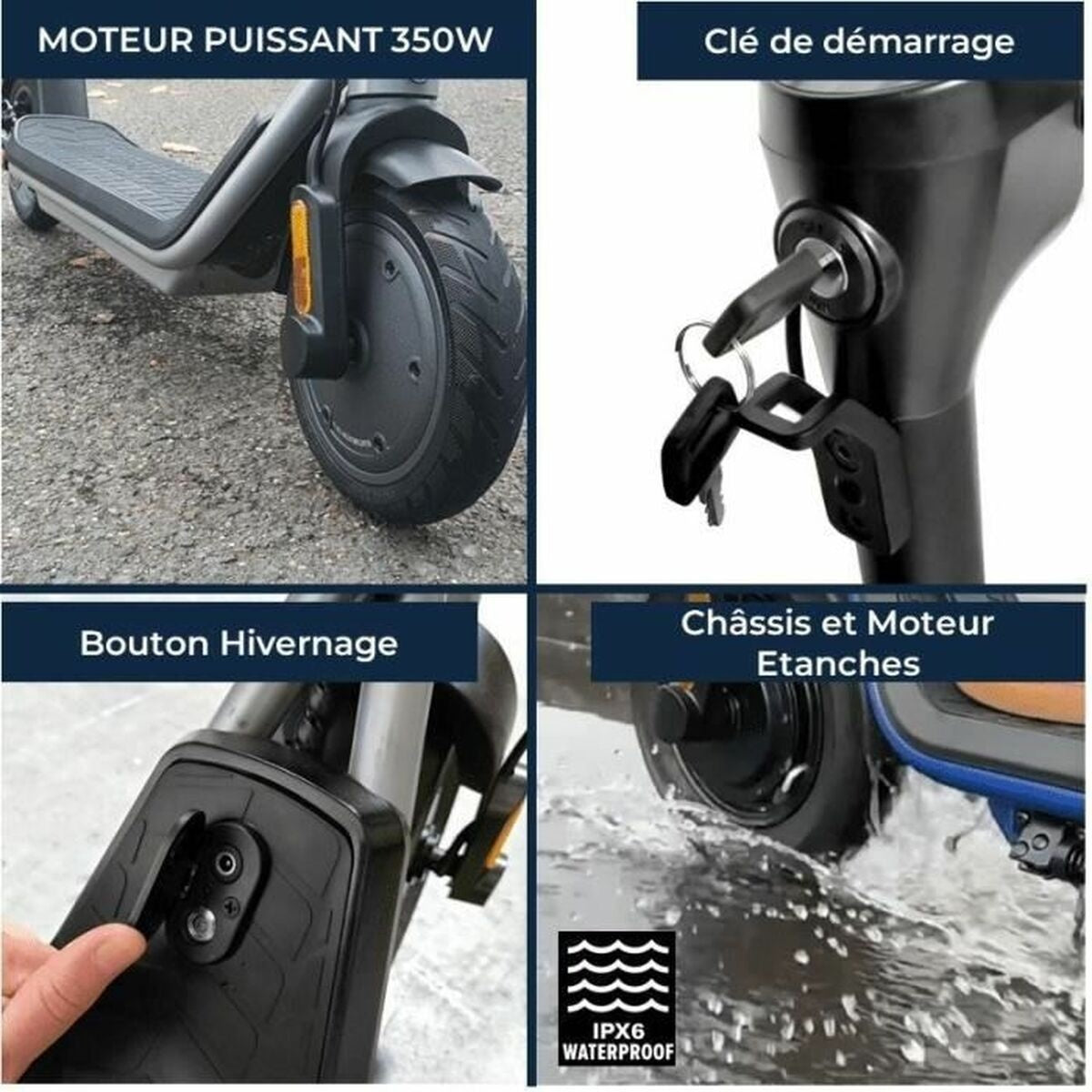 Elskoter Yeep.me 85a Svart 350 W