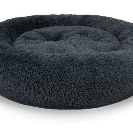 FURVEO - Universal plush bed for dogs and cats, 60 cm - dark gray
