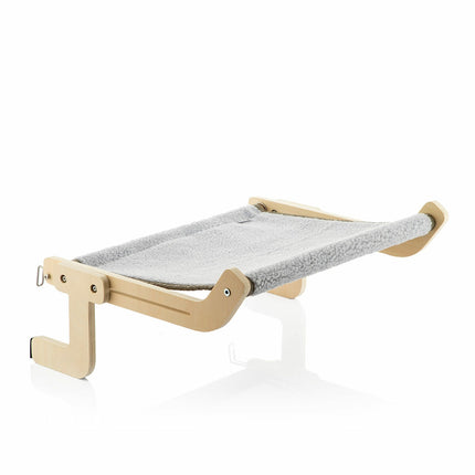 FURVEO - Katthängmatta för fönster, grå/beige, 45,5×21×37,5 cm