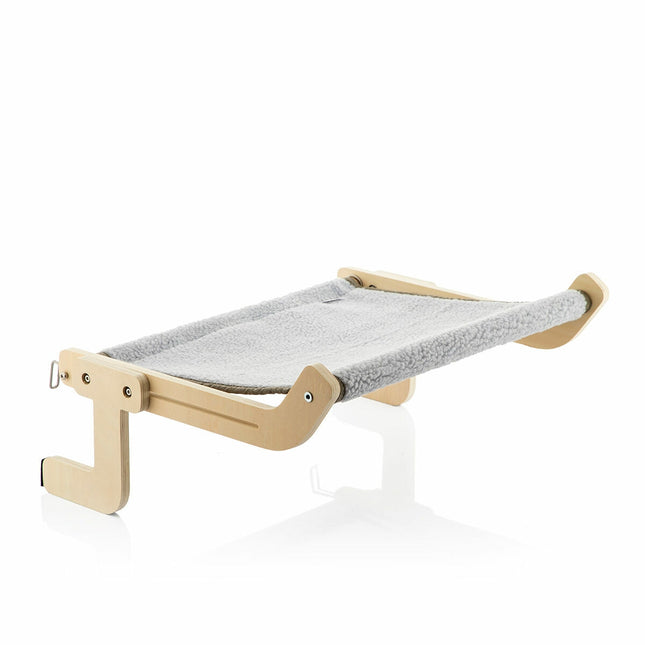 FURVEO - Katthängmatta för fönster, grå/beige, 45,5×21×37,5 cm