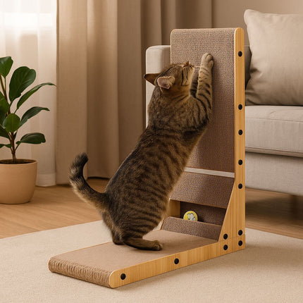 FURVEO - Klösmöbel i kartong för kattens klösstunder i hemmet, 50 cm
