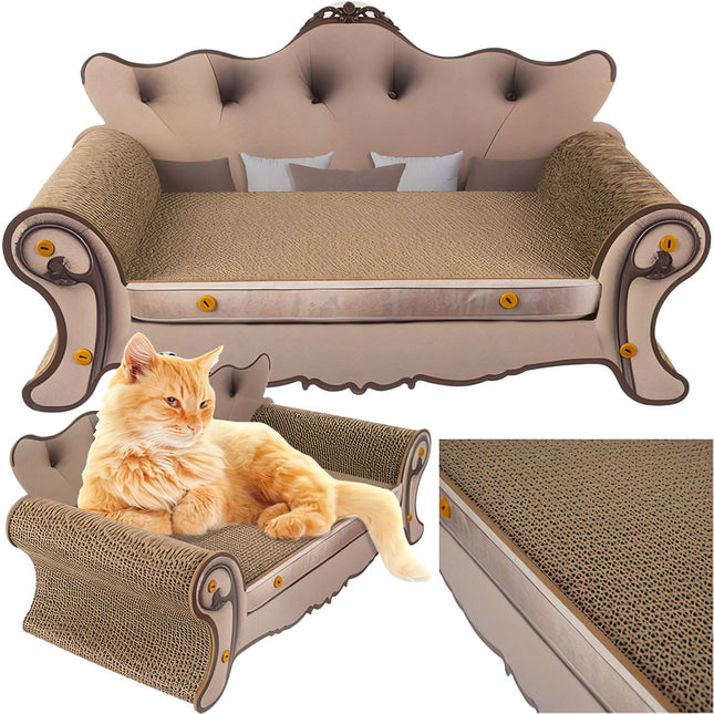 FURVEO - Klösmöbel med soffform för kattens egen klösplats, 32×29×60 cm