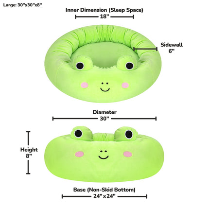 FURVEO - Squishmallows Pet Bed Wendy The Frog, 75 Cm