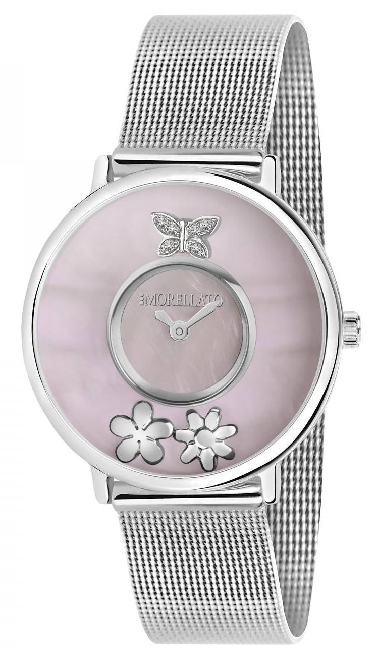 Morellato Pink Pärlemor Rostfritt stål Mesh Quartz R0153150501 Damklocka