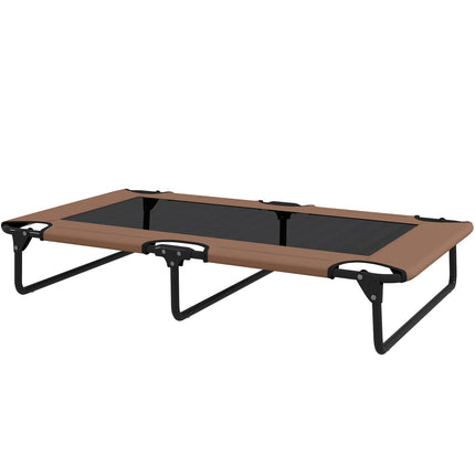 PAWROOM - Hopfällbar upphöjd hundsäng, brun/svart, 107×61×20 cm
