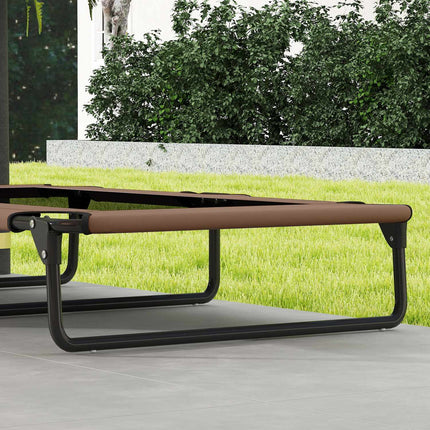 PAWROOM - Hopfällbar upphöjd hundsäng, brun/svart, 107×61×20 cm
