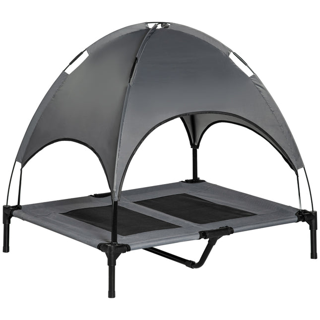 PAWROOM - Hundbädd för hundens sovplats i hemmet, grå/svart, 92×76×90 cm
