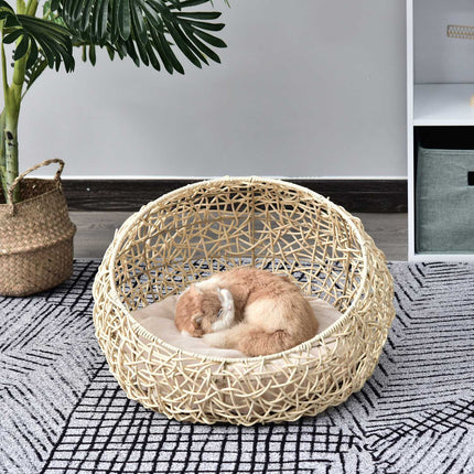 PAWROOM - Hundbädd för hundens vila och sovstunder, beige, Ø56×35 cm