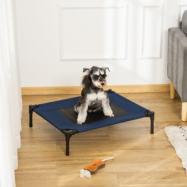 PAWROOM - Hundbädd för hundens vila och sovstunder, blå, 76×61×18 cm