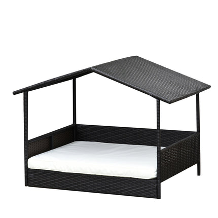 PAWROOM - Hundbädd med skumfyllning och halkskydd, brun, 69×98×70 cm