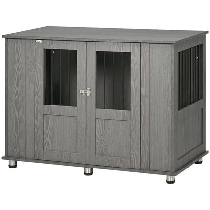 PAWROOM - Hundbur med möbelfunktion för hundens plats hemma, grå, 116×60×87 cm