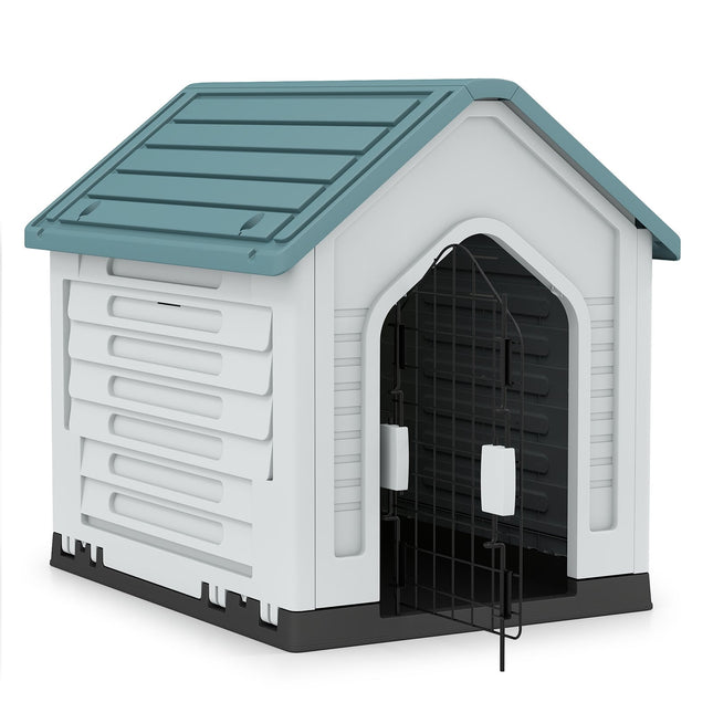 PAWROOM - Plastic Dog House with Lockable Door & Ventilation