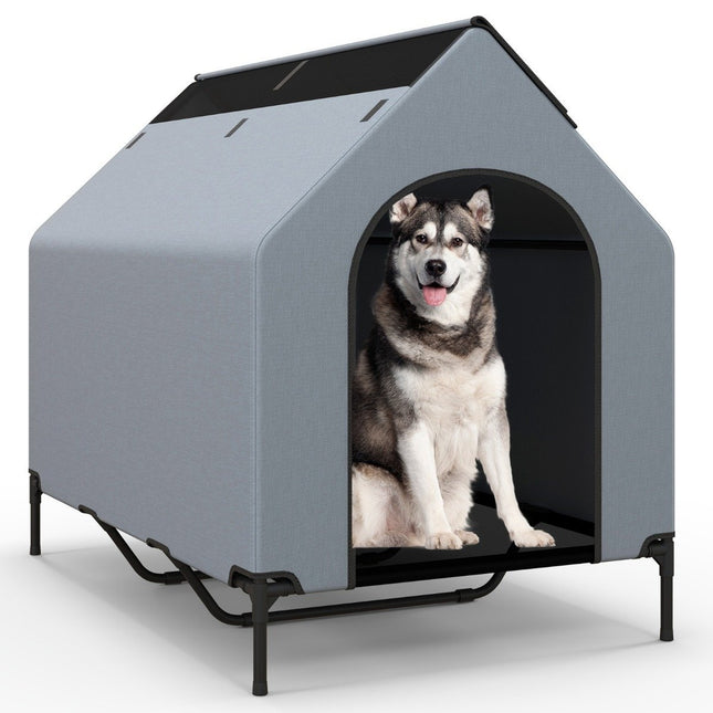 PAWROOM - Elevated Dog House & Bed, Waterproof, 84x132x114 cm