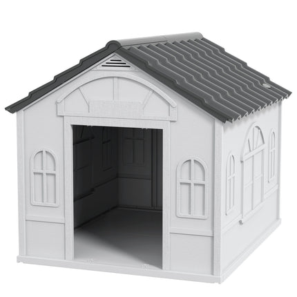 PAWROOM - Outdoor Weatherproof Dog House - Gable Roof, Medium