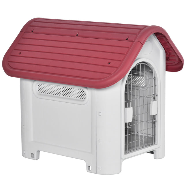 PAWROOM - Outdoor dog kennel with roof, waterproof, air circulation