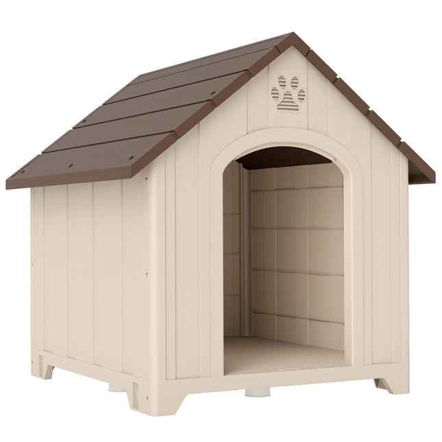 PAWROOM - Hundkoja med ventilation, beige/mörkbrun, 88×79×89 cm
