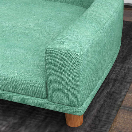 PAWROOM - Comfortable pet sofa with cushion, elevated green design