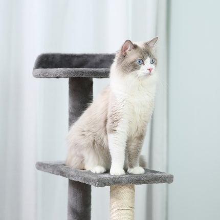 PAWROOM - Hundtrappa 5 steg, beige/grå, 48,5×48,5×100 cm – till säng och soffa