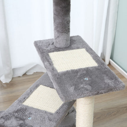 PAWROOM - Hundtrappa 5 steg, beige/grå, 48,5×48,5×100 cm – till säng och soffa