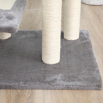 PAWROOM - Hundtrappa 5 steg, beige/grå, 48,5×48,5×100 cm – till säng och soffa