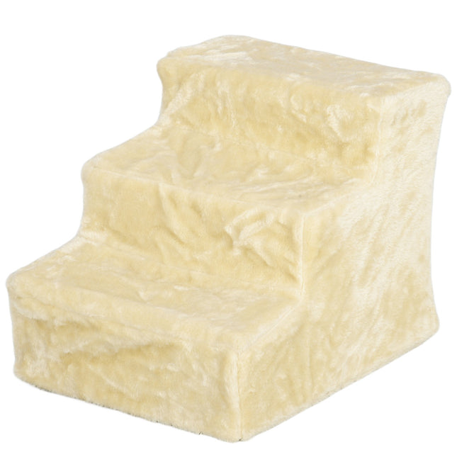 PAWROOM - Hundtrappa för vägen upp till säng och soffa, beige, 46×35×35 cm