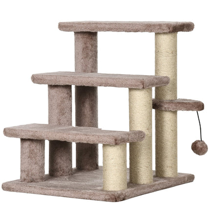 PAWROOM - Hundtrappa för vägen upp till säng och soffa, brun, 45×40×48 cm