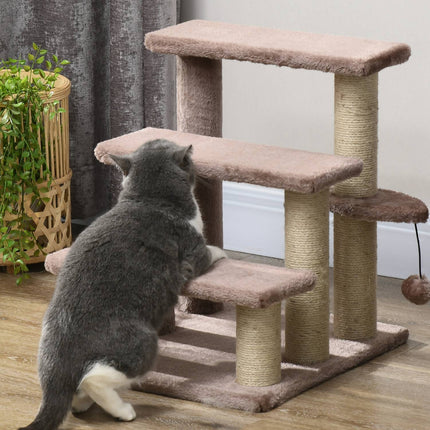 PAWROOM - Hundtrappa för vägen upp till säng och soffa, brun, 45×40×48 cm