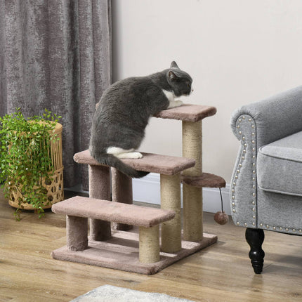 PAWROOM - Hundtrappa för vägen upp till säng och soffa, brun, 45×40×48 cm