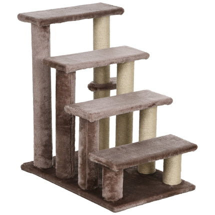 PAWROOM - Hundtrappa för vägen upp till säng och soffa, brun, 60×40×64 cm