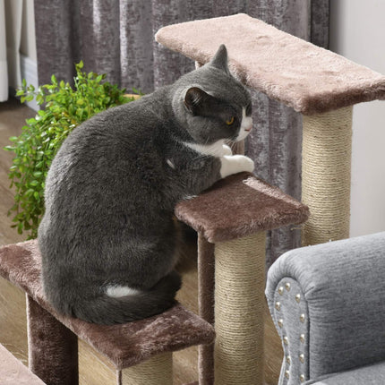 PAWROOM - Hundtrappa för vägen upp till säng och soffa, brun, 60×40×64 cm