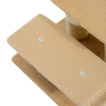 PAWROOM - 3-step plush stairs for dogs and cats, cream, 45x35x34 cm