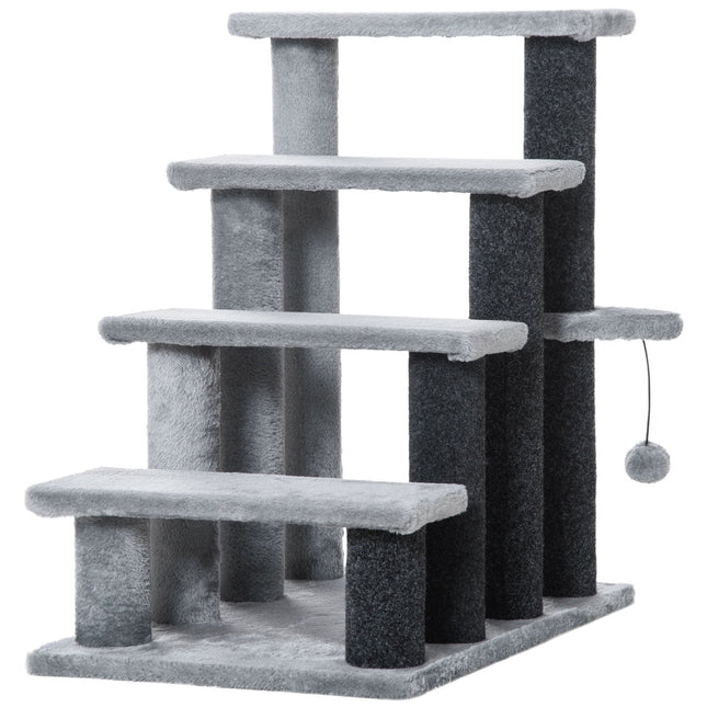 PAWROOM - Hundtrappa för vägen upp till säng och soffa, grå, 60×40×64 cm