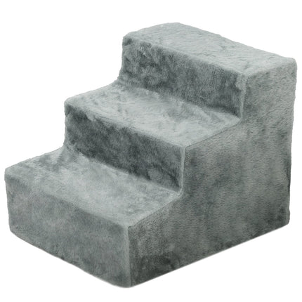 PAWROOM - Hundtrappa för vägen upp till säng och soffa, ljusgrå, 46×35×35 cm