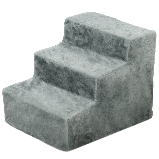 PAWROOM - Hundtrappa för vägen upp till säng och soffa, ljusgrå, 46×35×35 cm