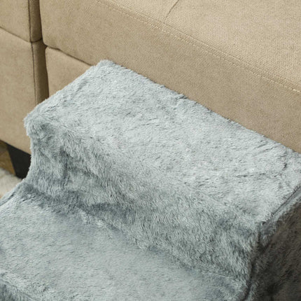 PAWROOM - Hundtrappa för vägen upp till säng och soffa, ljusgrå, 46×35×35 cm